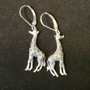 JTV NWT Silver Giraffe Dangle Earrings